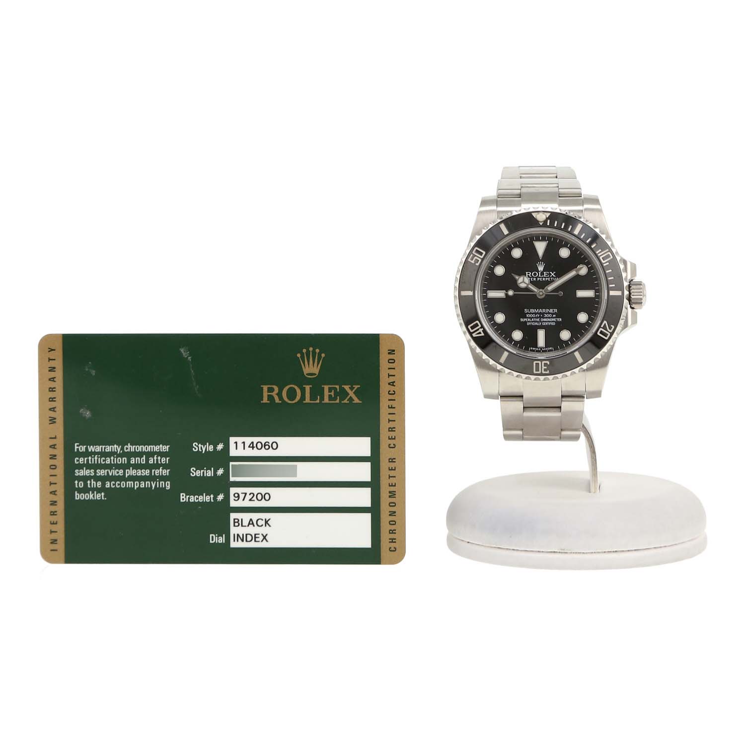 Montre Rolex Submariner en acier Ref: Rolex - 114060  Vers 2013