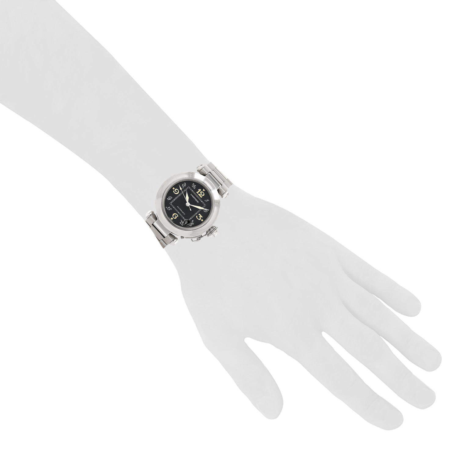 Reloj Cartier Pasha de acero Ref: Cartier - 2324  Circa 2000 - Detail D1