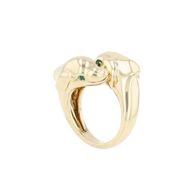 Cartier  ring in yellow gold and emerald