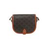 Celine  Folco shoulder bag  in brown "Triomphe" canvas  and brown leather - 360 thumbnail