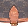Celine  Folco shoulder bag  in brown "Triomphe" canvas  and brown leather - Detail D2 thumbnail