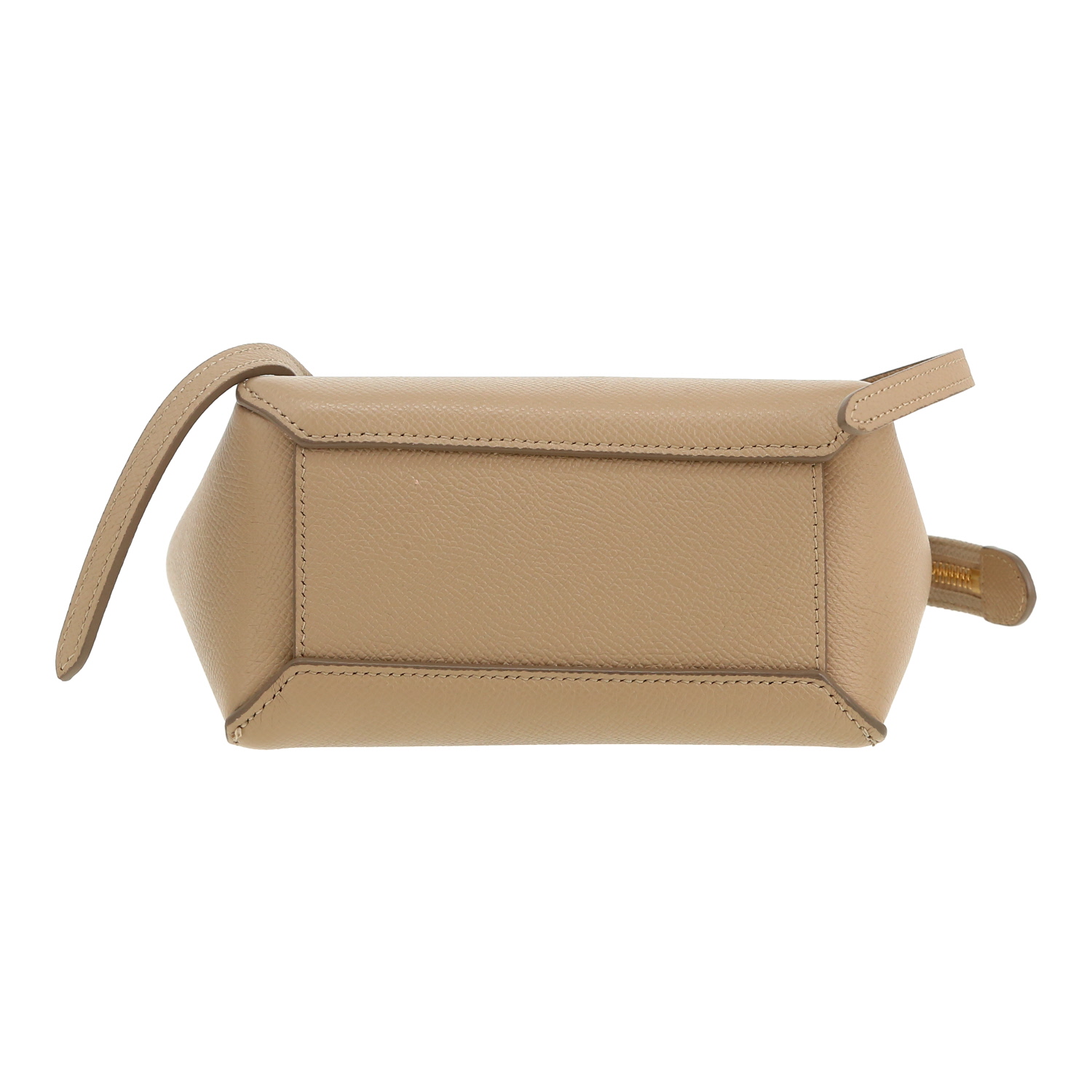 Bolso bandolera Celine  Belt Nano en cuero granulado beige - Detail D1