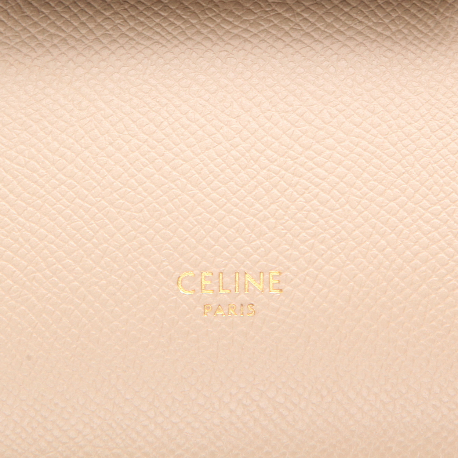 Sac bandoulière Celine  Belt Pico en cuir grainé beige - Detail D2