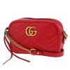 Borsa a tracolla Gucci  GG Marmont Camera in pelle rossa - 00pp thumbnail