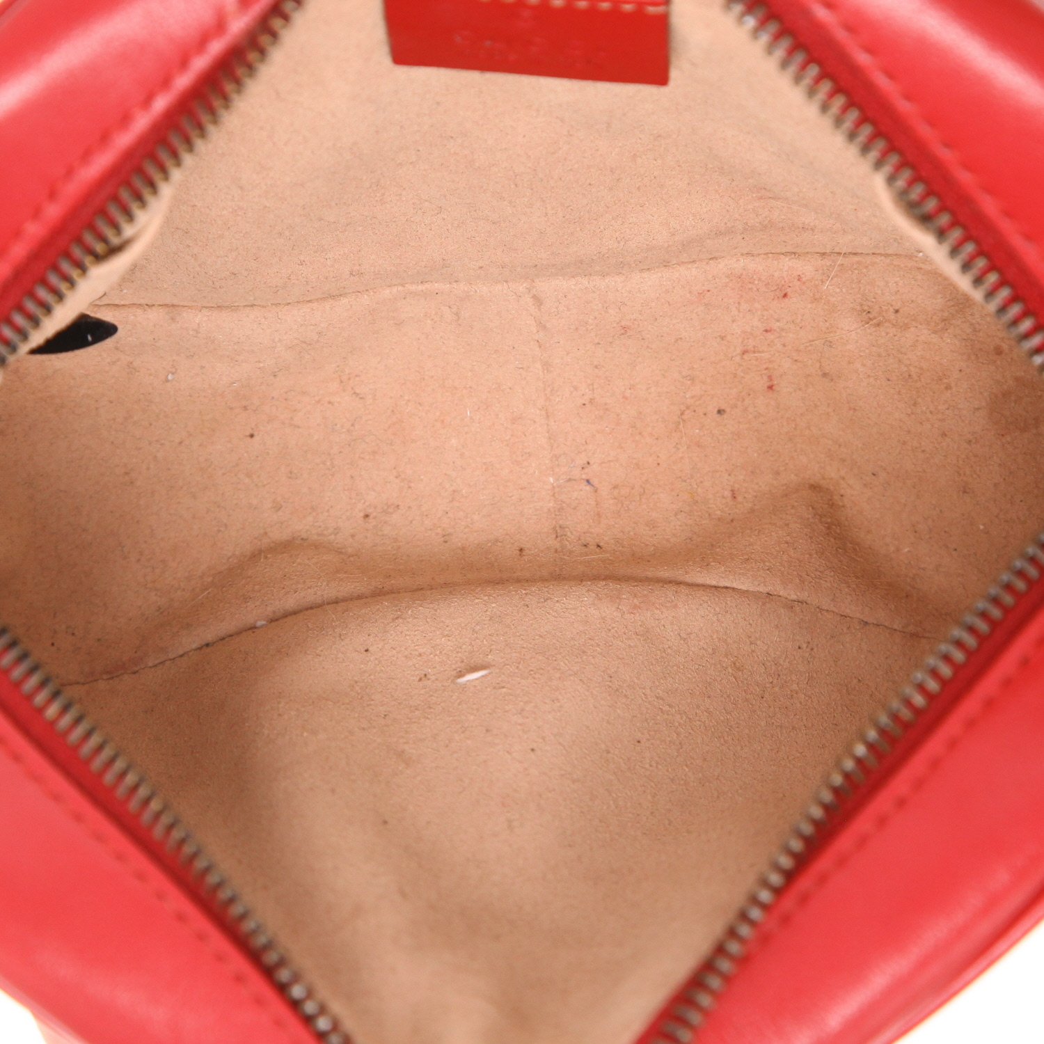 Sac bandoulière Gucci  GG Marmont Camera en cuir rouge - Detail D3