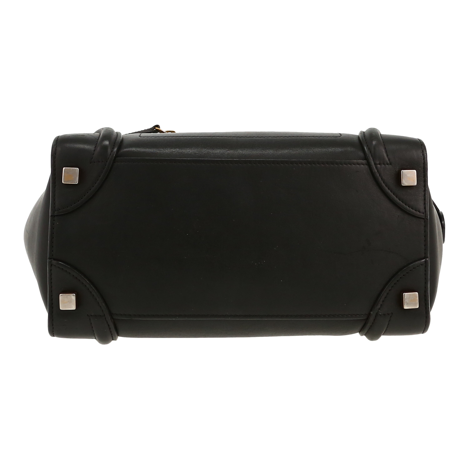 Sac à main Celine  Luggage Micro en cuir noir - Detail D1