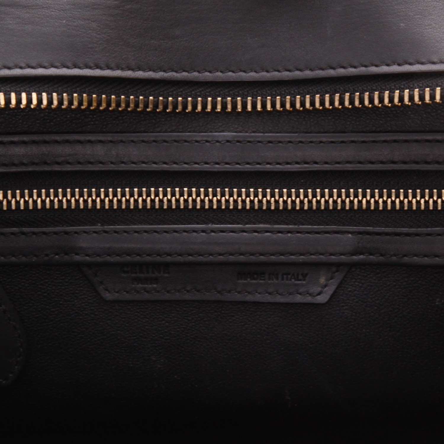 Borsa Celine  Luggage Micro in pelle nera - Detail D3