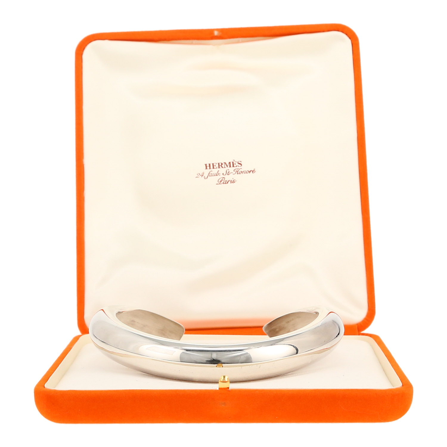 Rigid Hermès Mombasa necklace in silver - Detail D2