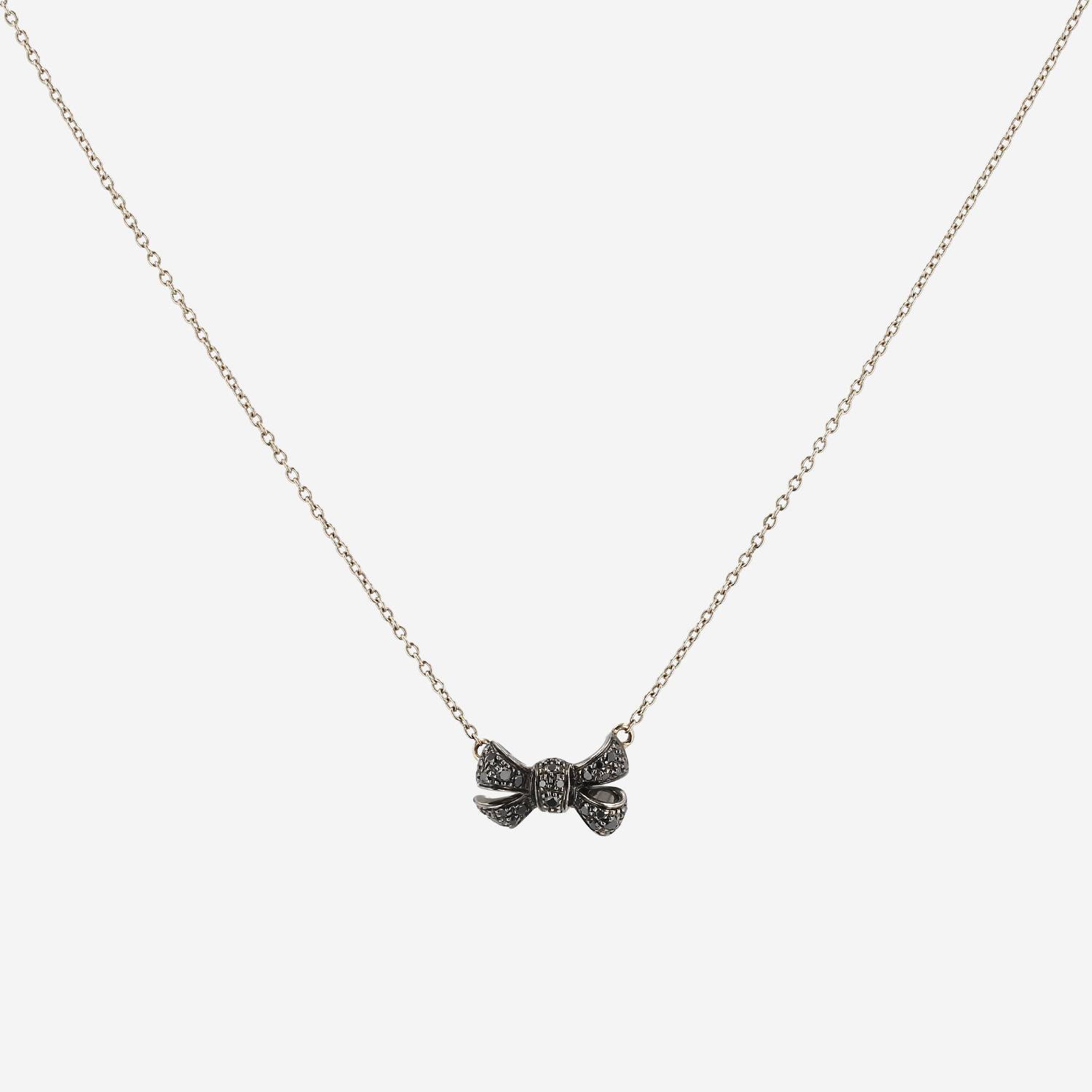 Pomellato Forever necklace in yellow gold, blackened gold and diamonds