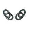 Paire de boucles d'oreilles Pomellato Catene en or rose et tourmalines vertes - 00pp thumbnail