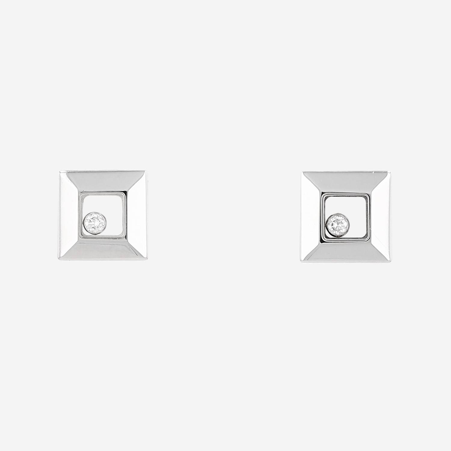 Chopard Happy Diamonds Icon earrings in white gold and diamonds