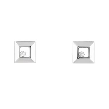 Chopard Happy Diamonds Icon earrings in white gold and diamonds