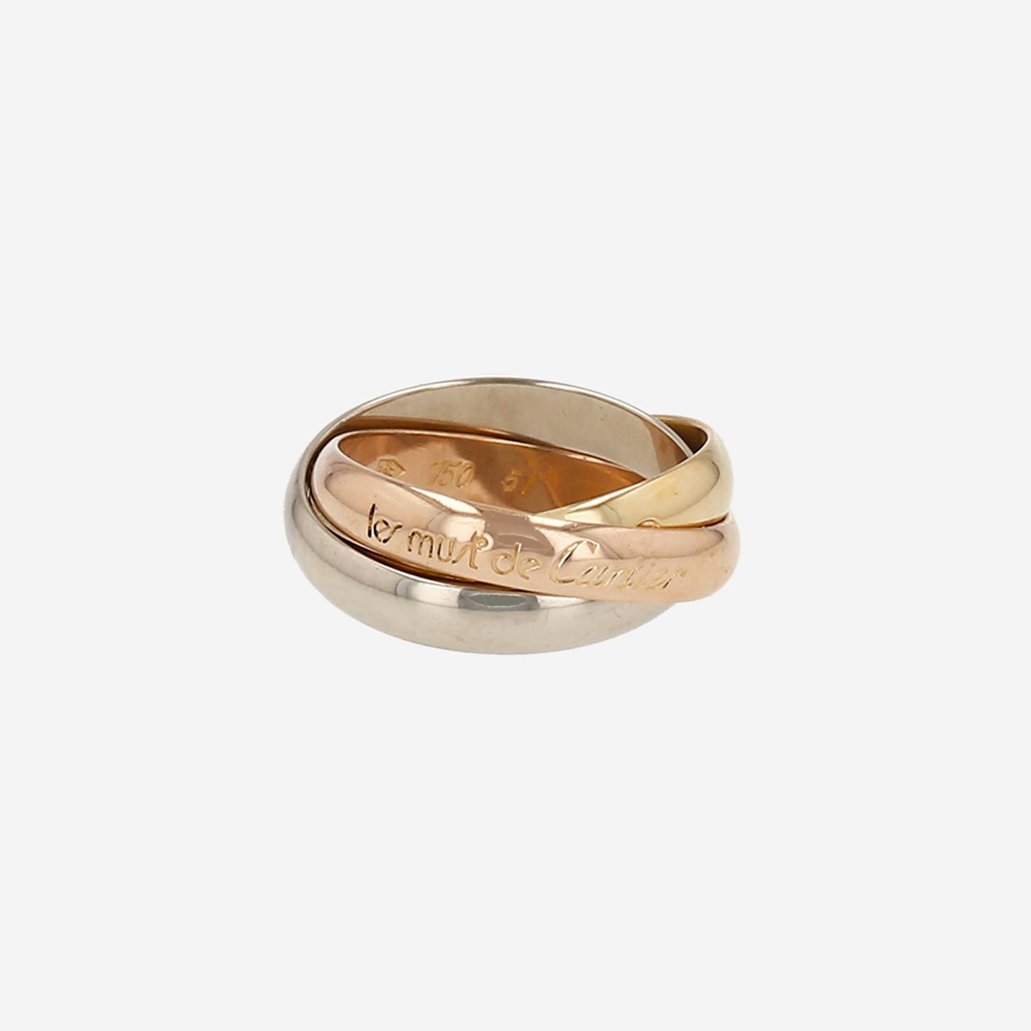 Cartier Trinity "les Must de Cartier" medium model ring in 3 golds