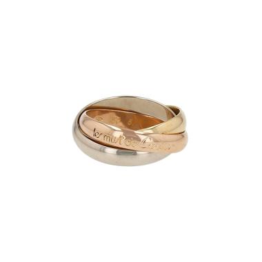 Bague Cartier Trinity "les Must de Cartier" moyen modèle en 3 ors, taille 51