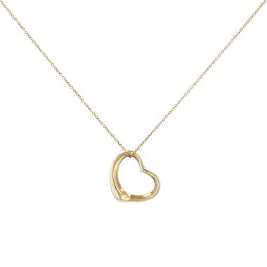 Collier Tiffany & Co Open Heart moyen modèle en or jaune
