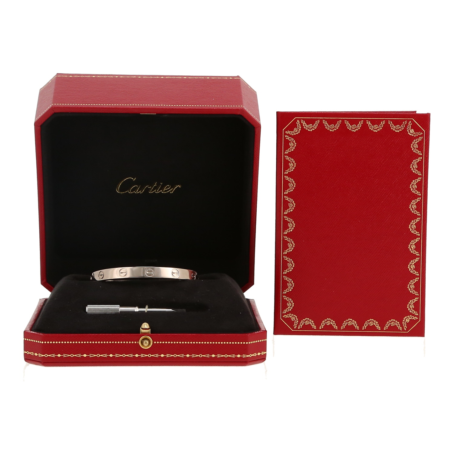 Bracciale Cartier Love in oro bianco - Detail D2