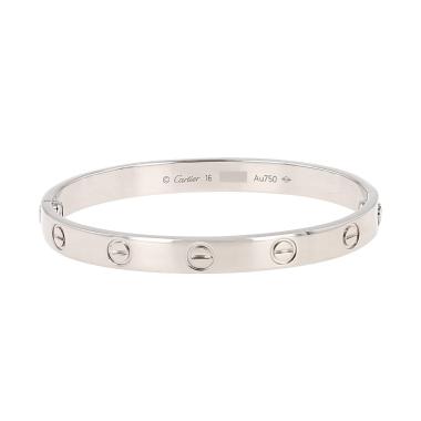 Cartier Love bracelet in white gold, size 16