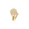 Bague Vintage  en or jaune, diamants et émeraudes - 360 thumbnail