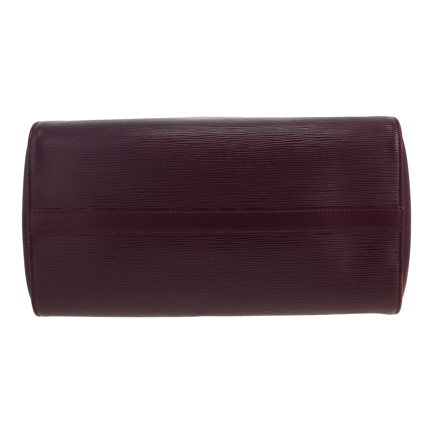 Sac à main Louis Vuitton  Speedy 35 en cuir épi violet - Detail D1