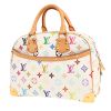 Louis Vuitton  Trouville handbag  in white and multicolor monogram canvas  and natural leather - 00pp thumbnail