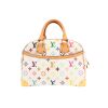 Louis Vuitton  Trouville handbag  in white and multicolor monogram canvas  and natural leather - 360 thumbnail