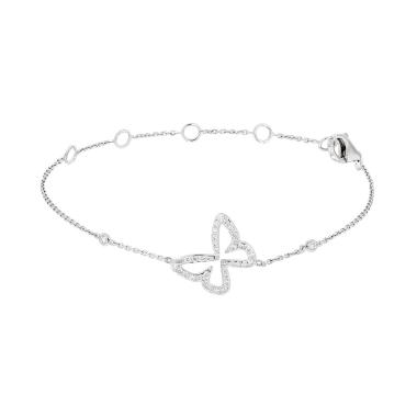 Brazalete Messika Butterfly de oro blanco y diamantes