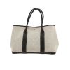 Hermès  Garden Party shopping bag  in grey canvas  and black Negonda calfskin - 360 thumbnail