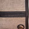 Hermès  Garden Party shopping bag  in grey canvas  and black Negonda calfskin - Detail D2 thumbnail