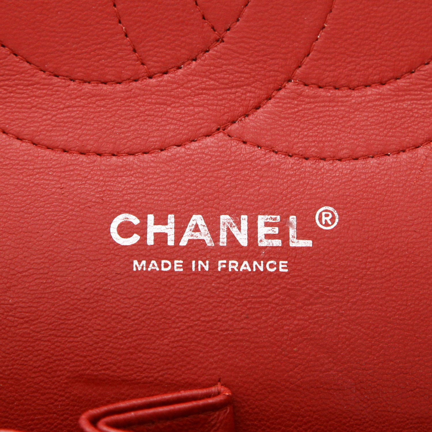 Borsa a tracolla Chanel  Timeless Jumbo in pelle martellata e trapuntata rossa - Detail D2