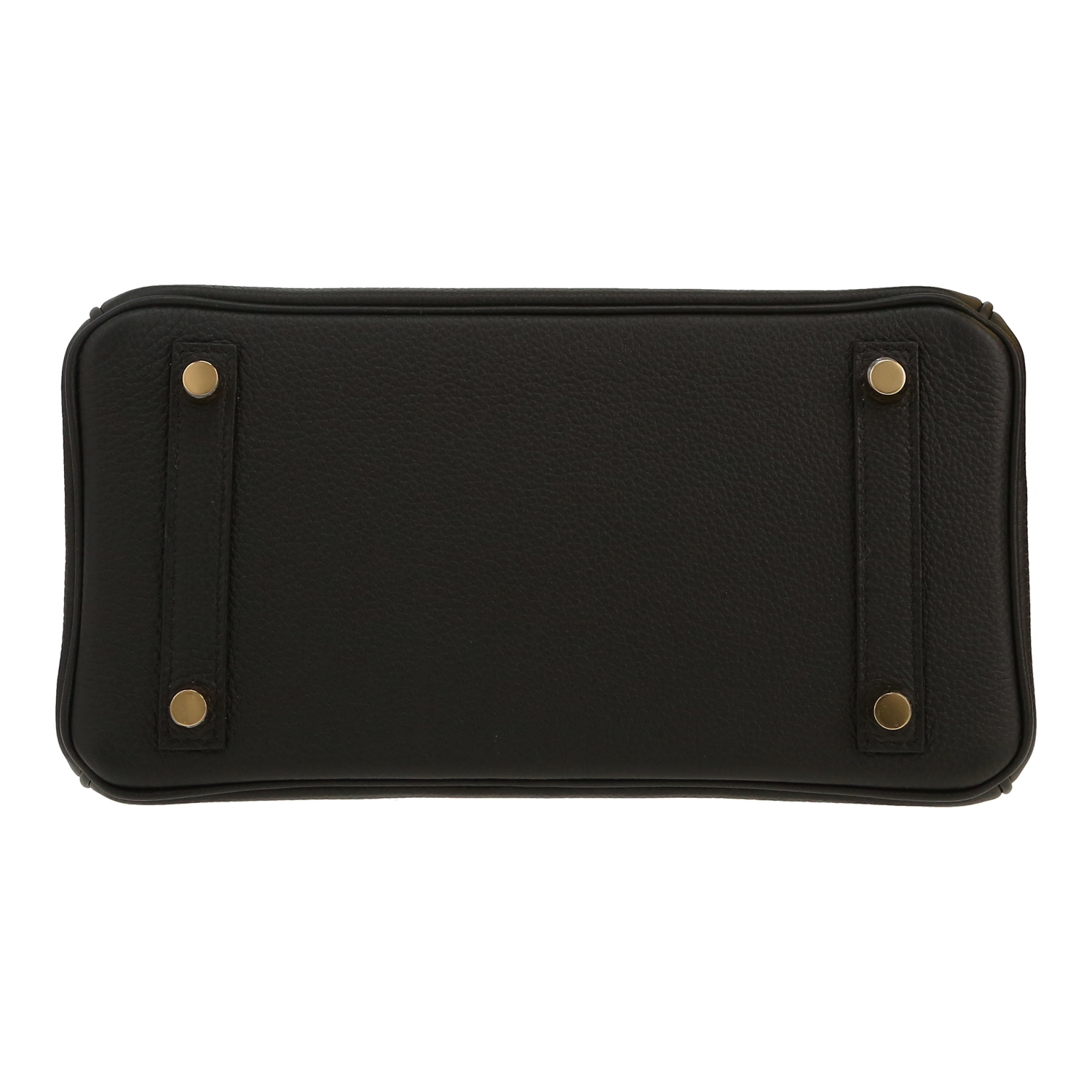 Bolso de mano Hermès  Birkin 25 cm en cuero togo negro - Detail D1