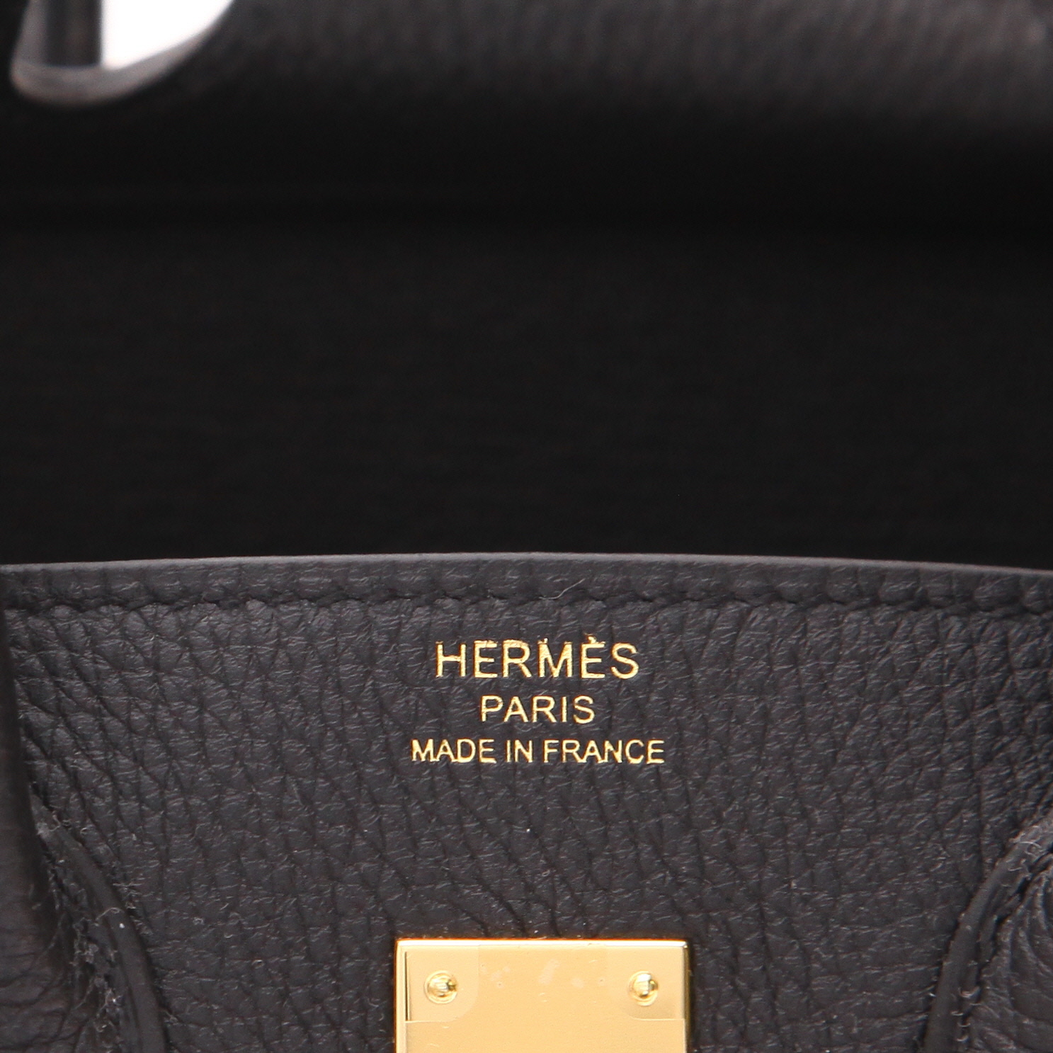 Hermès  Birkin 25 cm handbag  in black togo leather - Detail D2