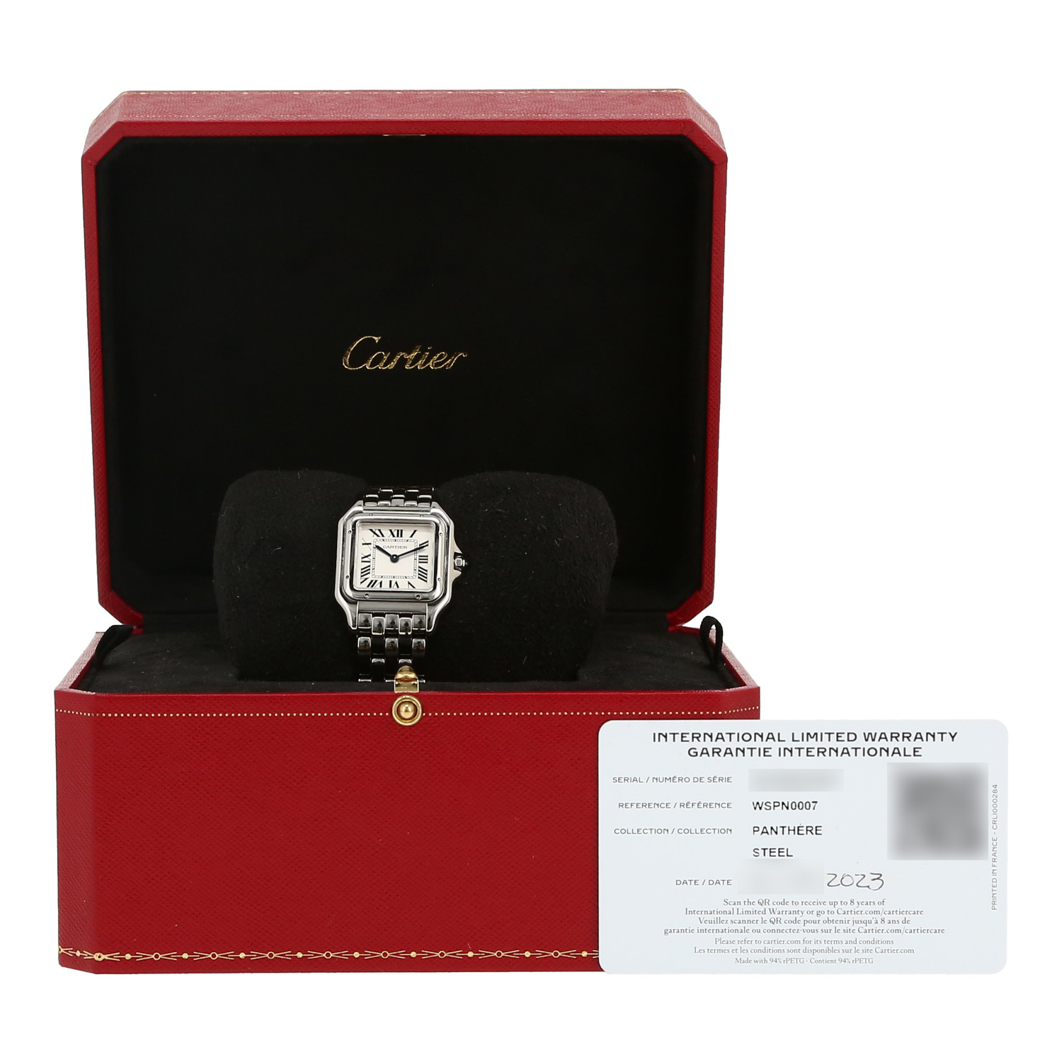 Montre Cartier Panthère moyen modèle  en acier Ref: Cartier - 4016  Vers 2023