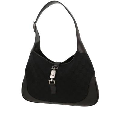 Sac à main Gucci  Jackie en toile siglée noire et cuir noir