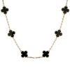 Van Cleef 
Arpels Vintage Alhambra necklace in yellow gold and onyx - 00pp thumbnail