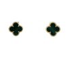 Orecchini Van Cleef 
Arpels Vintage Alhambra in oro giallo e malachite - 360 thumbnail