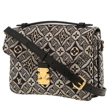 Borsa a tracolla Louis Vuitton  Metis in tela monogram nera e grigia e pelle nera