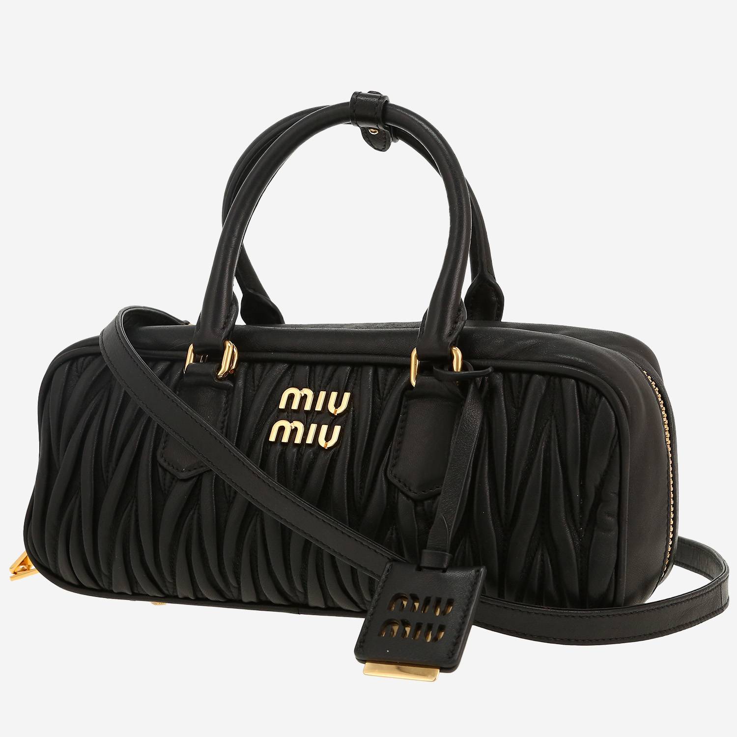 Borsa Miu Miu  Arcadie in pelle trapuntata nera