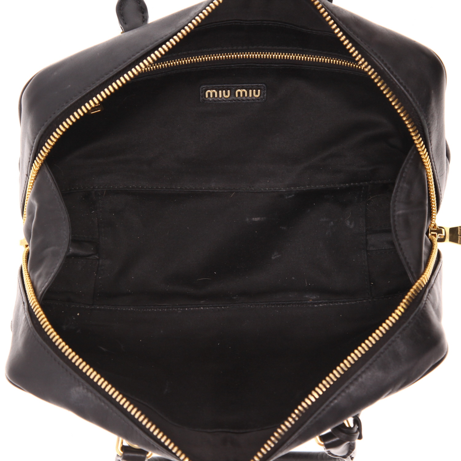Sac à main Miu Miu  Arcadie en cuir matelassé noir - Detail D3