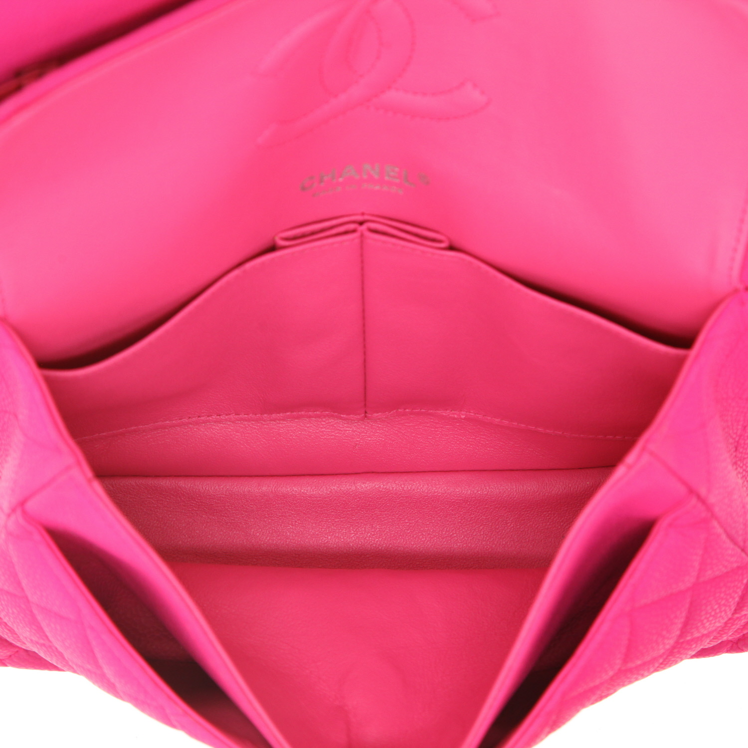 Sac à main Chanel  Timeless Classic en cuir grainé matelassé rose - Detail D3