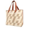 Hermès  H Ambié shopping bag  in beige canvas  and gold leather - 00pp thumbnail