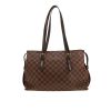 Louis Vuitton  Chelsea shoulder bag  in ebene damier canvas  and brown - 360 thumbnail