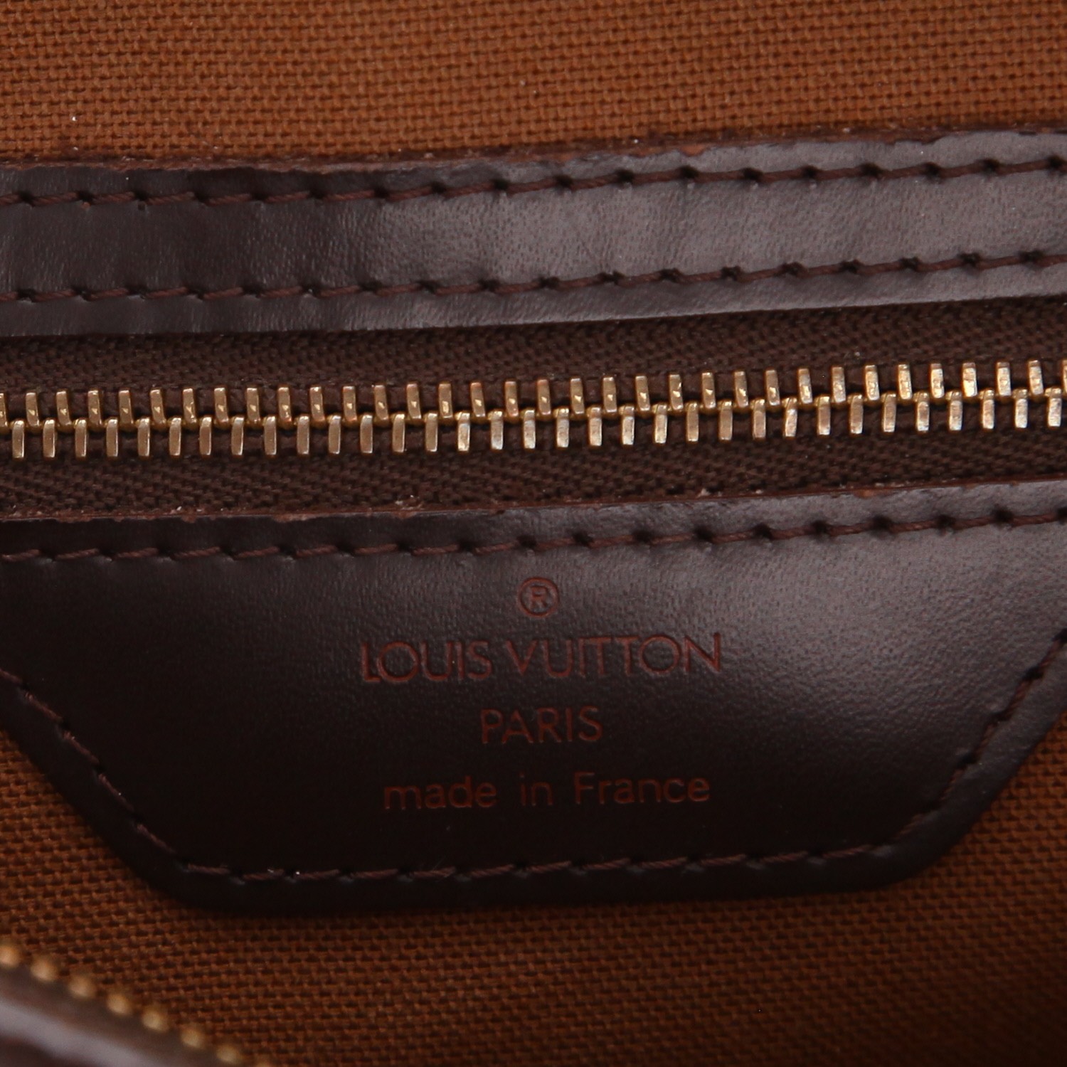 Borsa a spalla Louis Vuitton  Chelsea in tela a scacchi ebana e pelle lucida marrone - Detail D2