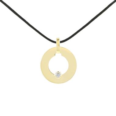Dinh Van Cible pendant in yellow gold and diamond