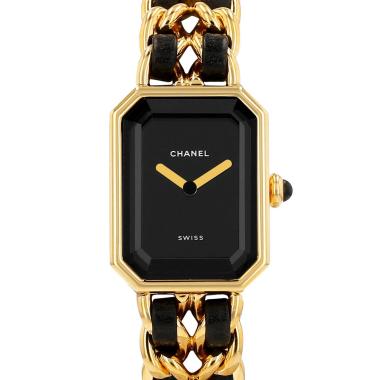 Montre Chanel Première taille M  en plaqué or Vers 1990