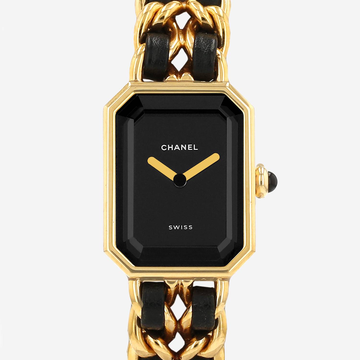 Montre Chanel Première taille M  en plaqué or Vers 1990