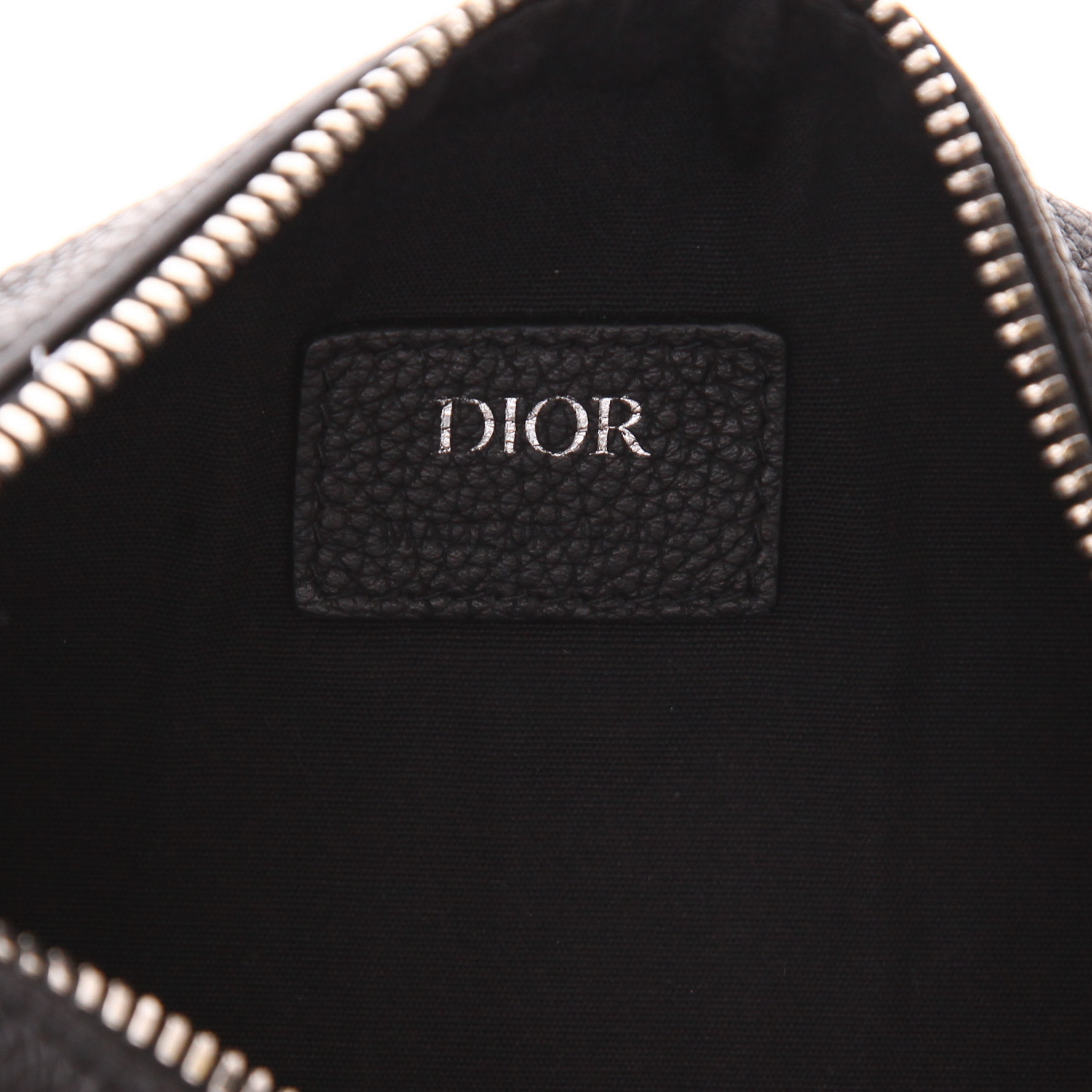 Dior  Roller shoulder bag  in black grained leather - Detail D2
