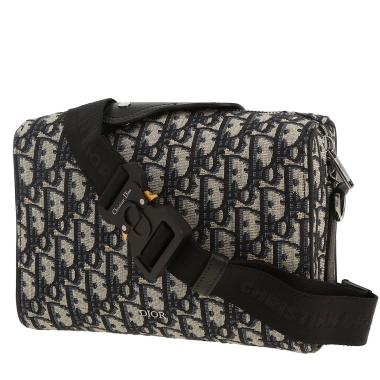 Dior  Lingot 22 shoulder bag  in navy blue monogram canvas Oblique