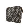 Dior   pouch  in blue monogram canvas Oblique  and blue leather - Detail D6 thumbnail
