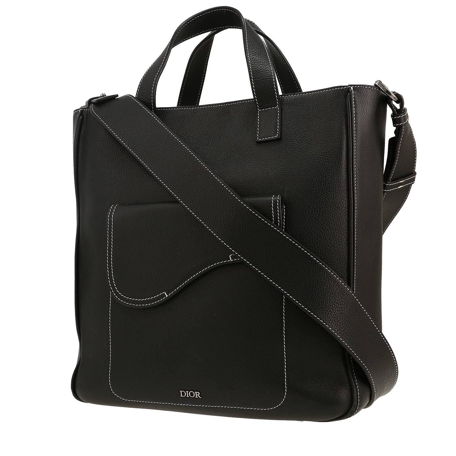 Sac cabas Dior  Saddle en cuir noir