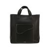 Dior  Saddle shopping bag  in black leather - 360 thumbnail